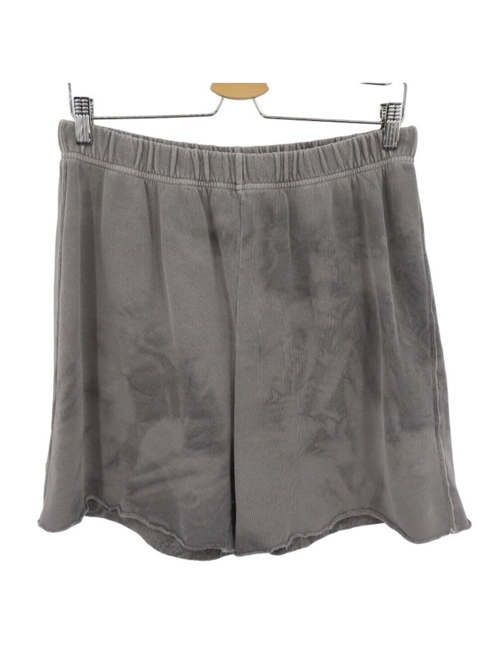 Dannijo Womens Large Gray Tie Dye Vintage Wash Raw Hem Sweat Lounge Shorts